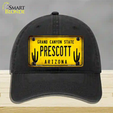 Arizona Prescott Novelty License Plate Hat Unconstructed Cotton / Black