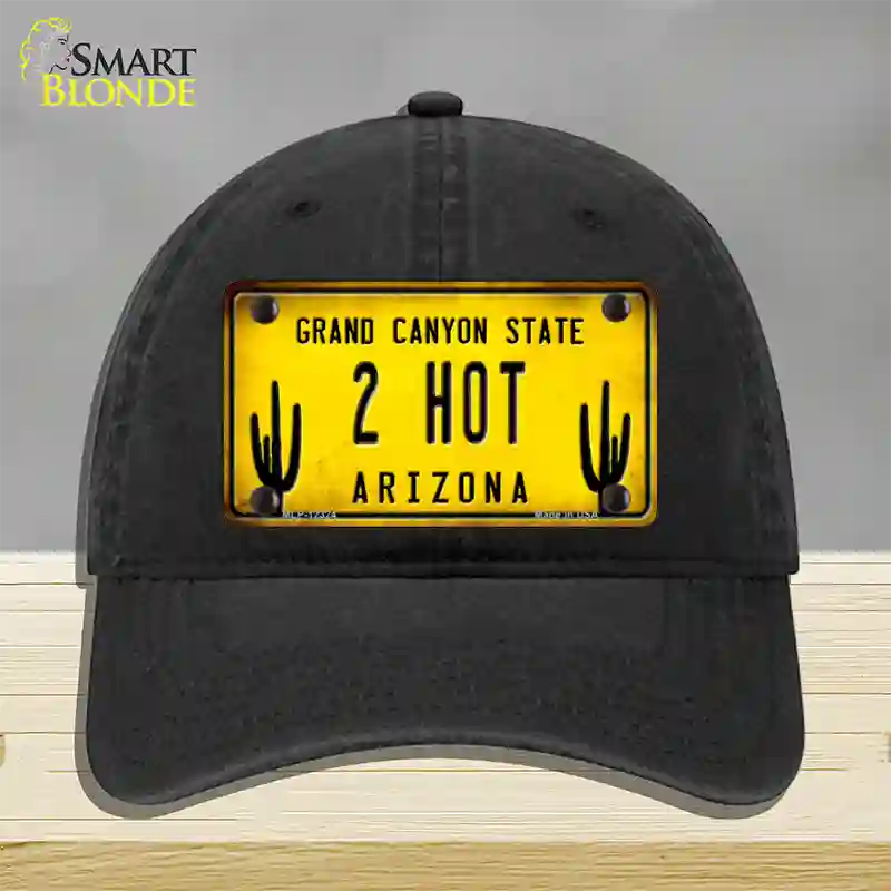 Arizona 2 Hot Novelty License Plate Hat Unconstructed Cotton / Black