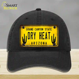 Arizona Dry Heat Novelty License Plate Hat Unconstructed Cotton / Black