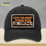 Lifes Too Short Novelty License Plate Hat Unconstructed Cotton / Black