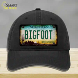 Bigfoot Arizona Novelty License Plate Hat Unconstructed Cotton / Black