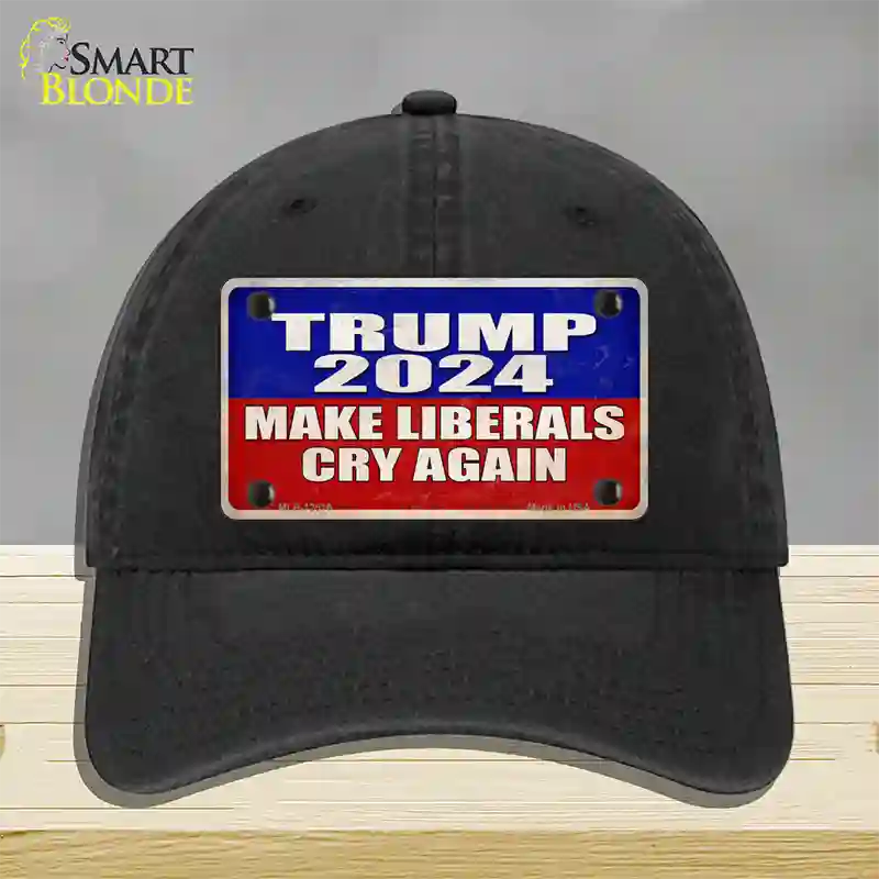 Trump Make Liberals Cry Again Novelty License Plate Hat Unconstructed Cotton / Black