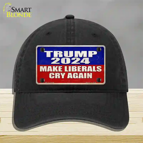 Trump Make Liberals Cry Again Novelty License Plate Hat Unconstructed Cotton / Black