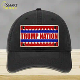 Trump Nation Novelty License Plate Hat Unconstructed Cotton / Black