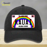 Kauai Hawaii Novelty License Plate Hat Unconstructed Cotton / Black