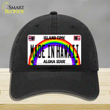 Made In Hawaii Novelty License Plate Hat Unconstructed Cotton / Black