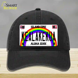 Kealakekua Hawaii Novelty License Plate Hat Unconstructed Cotton / Black