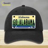 Go Alabama Novelty License Plate Hat Unconstructed Cotton / Black