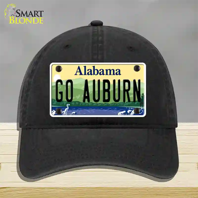 Go Auburn Novelty License Plate Hat Unconstructed Cotton / Black