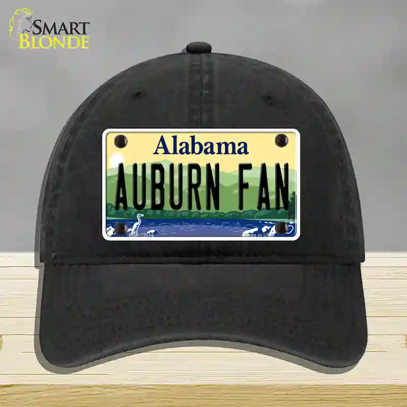 Auburn Fan Novelty License Plate Hat Unconstructed Cotton / Black