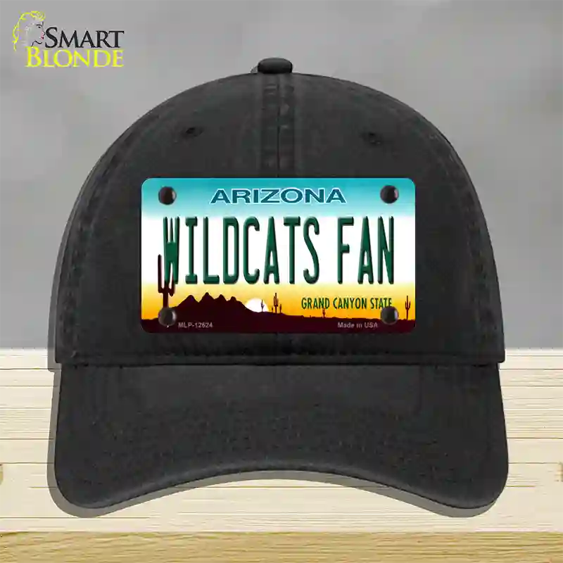 Wildcats Fan Novelty License Plate Hat Unconstructed Cotton / Black