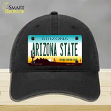 Arizona State Novelty License Plate Hat Unconstructed Cotton / Black