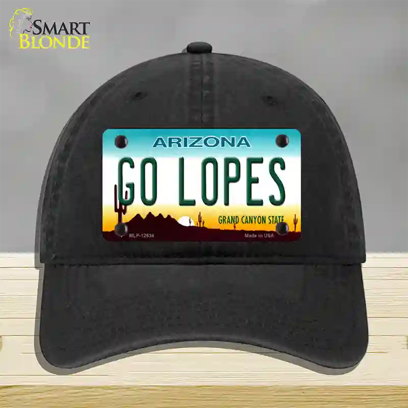 Go Lopes Novelty License Plate Hat Unconstructed Cotton / Black