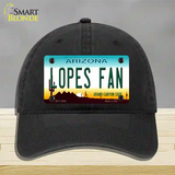 Lopes Fan Novelty License Plate Hat Unconstructed Cotton / Black