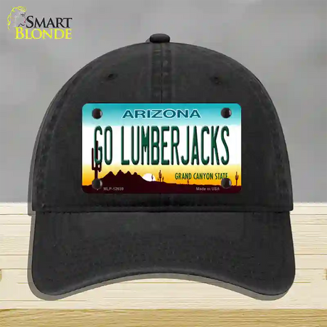 Go Lumberjacks Novelty License Plate Hat Unconstructed Cotton / Black