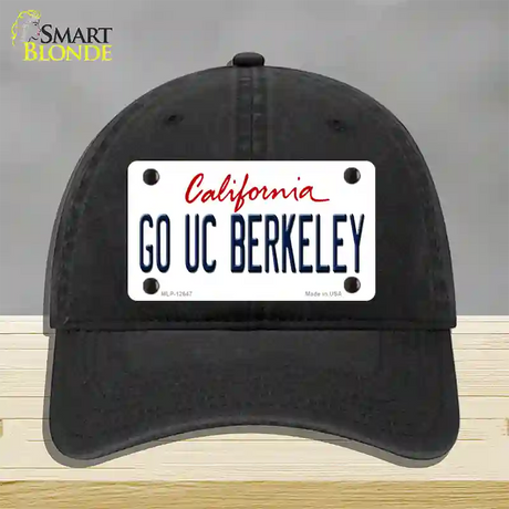 Go UC Berkeley Novelty License Plate Hat Unconstructed Cotton / Black