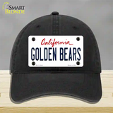 Golden Bears Novelty License Plate Hat Unconstructed Cotton / Black