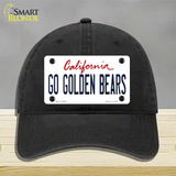 Go Golden Bears Novelty License Plate Hat Unconstructed Cotton / Black