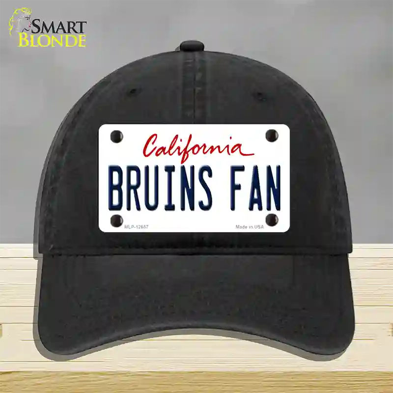 Bruins Fan Novelty License Plate Hat Unconstructed Cotton / Black