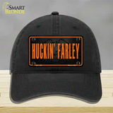 Huckin Farley Novelty License Plate Hat Unconstructed Cotton / Black