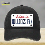 Bulldogs Fan Novelty License Plate Hat Unconstructed Cotton / Black