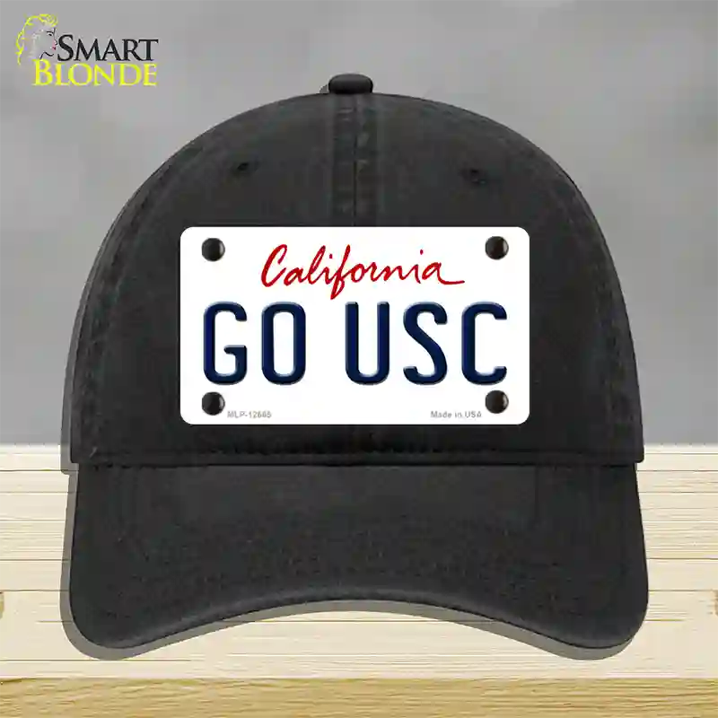 Go USC Novelty License Plate Hat Unconstructed Cotton / Black