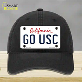 Go USC Novelty License Plate Hat Unconstructed Cotton / Black