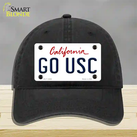 Go USC Novelty License Plate Hat Unconstructed Cotton / Black