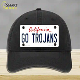 Go Trojans Novelty License Plate Hat Unconstructed Cotton / Black