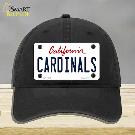 Cardinals Novelty License Plate Hat Unconstructed Cotton / Black