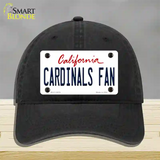 Cardinals Fan Novelty License Plate Hat Unconstructed Cotton / Black