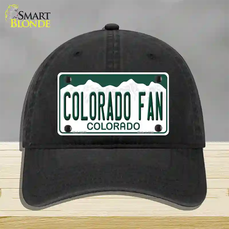 Colorado Fan Novelty License Plate Hat Unconstructed Cotton / Black