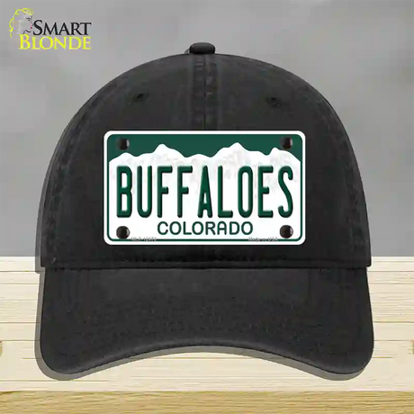 Buffaloes Novelty License Plate Hat Unconstructed Cotton / Black