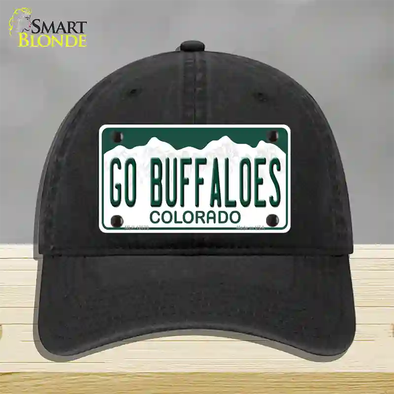 Go Buffaloes Novelty License Plate Hat Unconstructed Cotton / Black