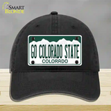 Go Colorado State Novelty License Plate Hat Unconstructed Cotton / Black