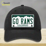 Go Rams Novelty License Plate Hat Unconstructed Cotton / Black