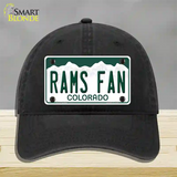 Rams Fan Novelty License Plate Hat Unconstructed Cotton / Black