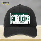 Go Falcons Novelty License Plate Hat Unconstructed Cotton / Black