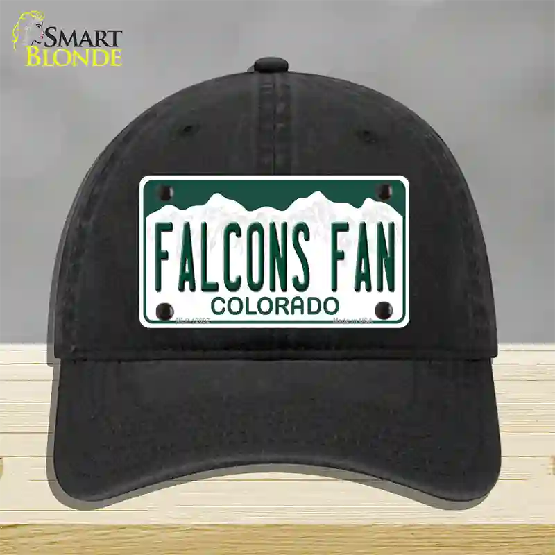 Falcons Fan Novelty License Plate Hat Unconstructed Cotton / Black