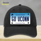 Go UConn Novelty License Plate Hat Unconstructed Cotton / Black