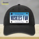 Huskies Fan Novelty License Plate Hat Unconstructed Cotton / Black