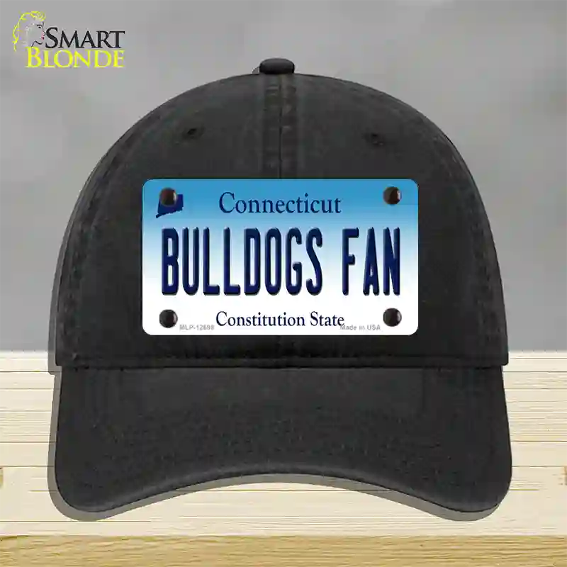 Bulldogs Fan Connecticut Novelty License Plate Hat Unconstructed Cotton / Black