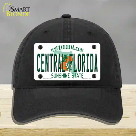 Central Florida Novelty License Plate Hat Unconstructed Cotton / Black