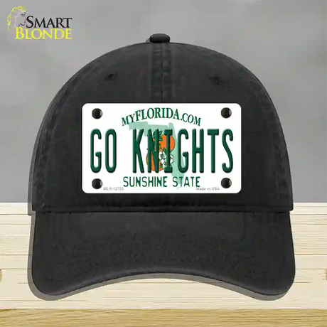 Go Knights Novelty License Plate Hat Unconstructed Cotton / Black