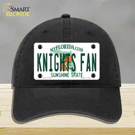 Knights Fan Novelty License Plate Hat Unconstructed Cotton / Black