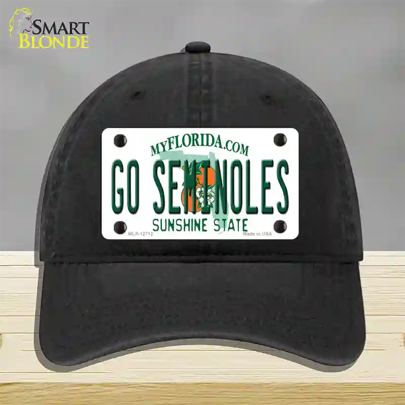 Go Seminoles Novelty License Plate Hat Unconstructed Cotton / Black