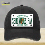 Seminoles Fan Novelty License Plate Hat Unconstructed Cotton / Black