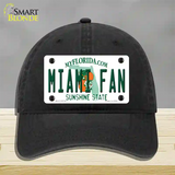 Miami Fan Novelty License Plate Hat Unconstructed Cotton / Black