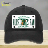 Hurricanes Fan Novelty License Plate Hat Unconstructed Cotton / Black