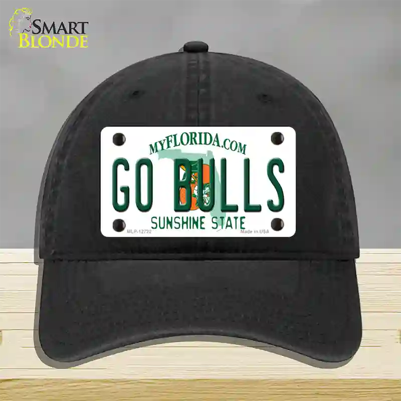 Go Bulls Novelty License Plate Hat Unconstructed Cotton / Black